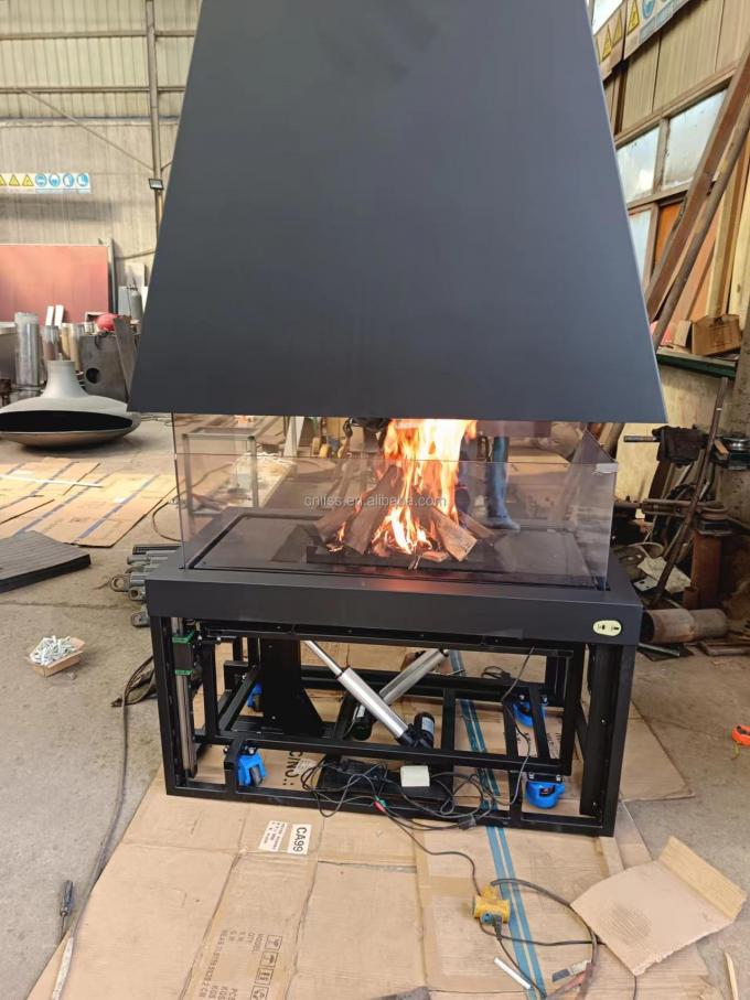 Στυλ Τραπέζι από ανθρακικό χάλυβα Απομακρυσμένο χειρισμό Γυαλί Τέχνη Τεφτέρι Ανεξάρτητο αποκλειστικό ευρωπαϊκό Premium Μαύρο Μοντέρνο 4