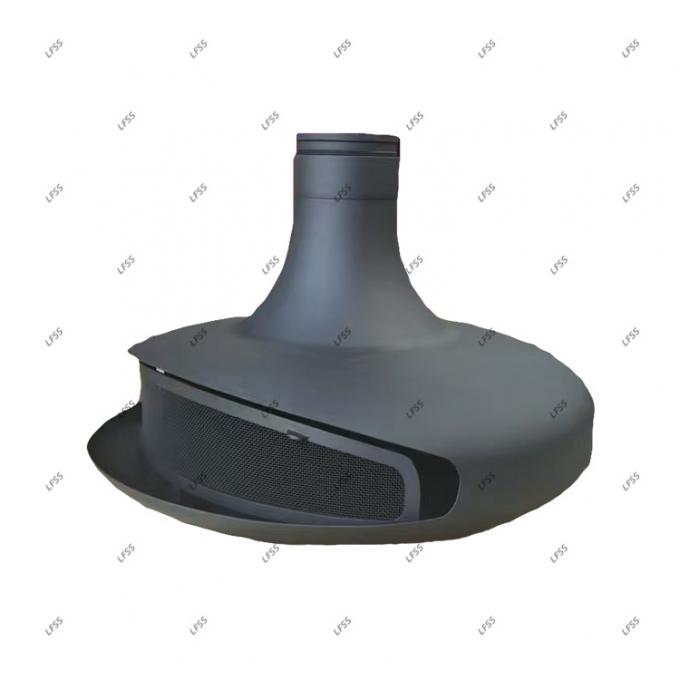 Αναρτημένο ξύλο μαύρο τζάκι που καίγεται τζάκι οροφής εσωτερικό ατσάλι προσαρμοσμένο 22