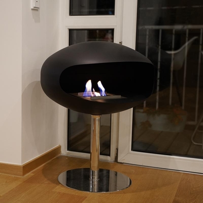 Freestanding Indoor Heater Carbon Steel Smoke Free Ethanol Stove Fireplace