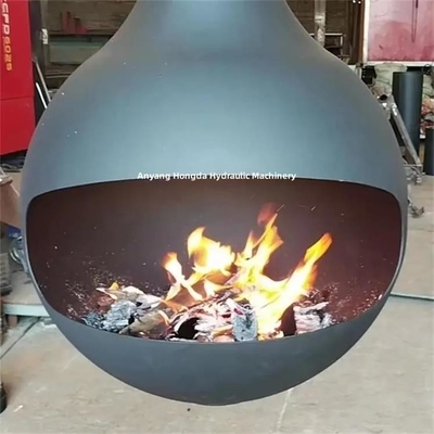Ceiling Mounted Real Fire Hanging Suspended Stove Wood Burning Steel Fireplace