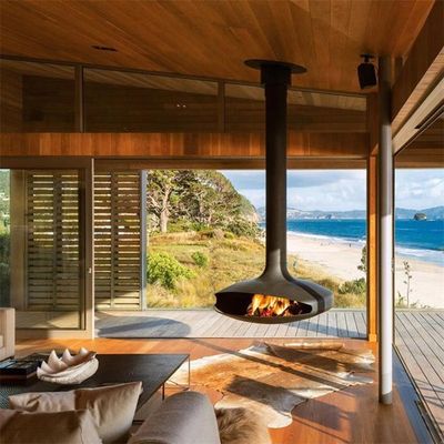 indoor fireplace suspended stove  contemporary burning stove forwood   steel  carbon fireplace hotels hanging
