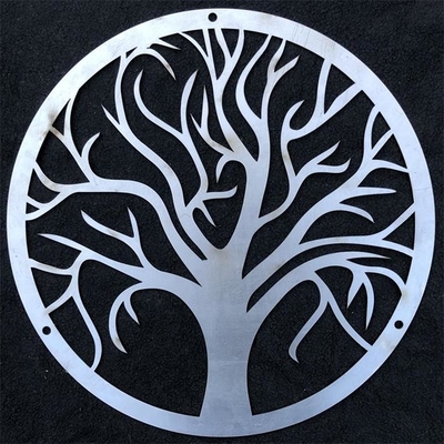 Modern Metal Wall Sculpture Tree Of Life Stainless Steel Hanging Wall Art