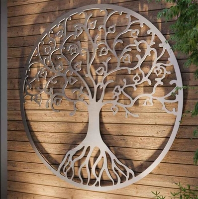 Modern Metal Wall Sculpture Tree Of Life Stainless Steel Hanging Wall Art