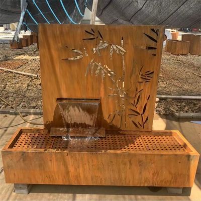 Fountain Garden Rusty Metal Waterfall Free Standing Corten Steel Pond Water Feature