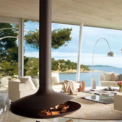 indoor suspended fireplace heating indoor decorative wood fireplace burning